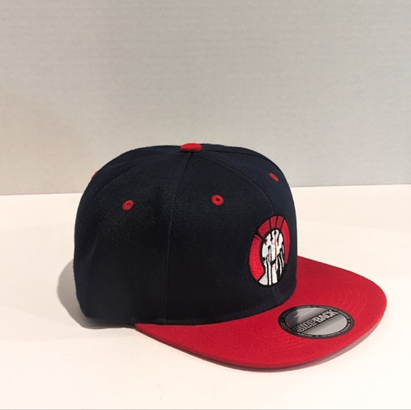 The Suffering New Original Art Navy Blue&Red Snapback High Structure Flat Bill - Picture 2 of 5